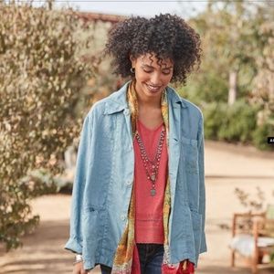 CP Shades  Sundance Catalog  Linen Jacket S Generous  Fit